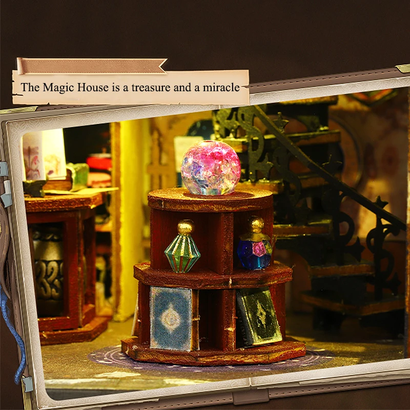Retro Magic City DIY Wooden Doll Houses Assembled Building Kits With Furniture LED Lights Home Decoration Adult Handmade Gifts