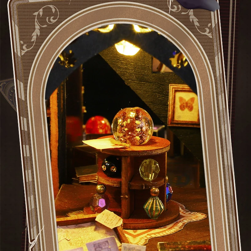Retro Magic City DIY Wooden Doll Houses Assembled Building Kits With Furniture LED Lights Home Decoration Adult Handmade Gifts