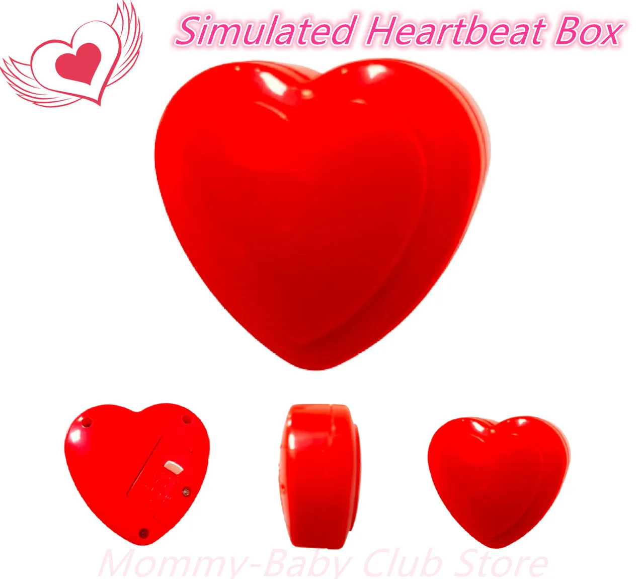 Heartbeat Simulator For Plushies Heart Beat Box Pulsing Device Stuffed Doll Accessories Stress Relief Sleep Aids for Boy Pets