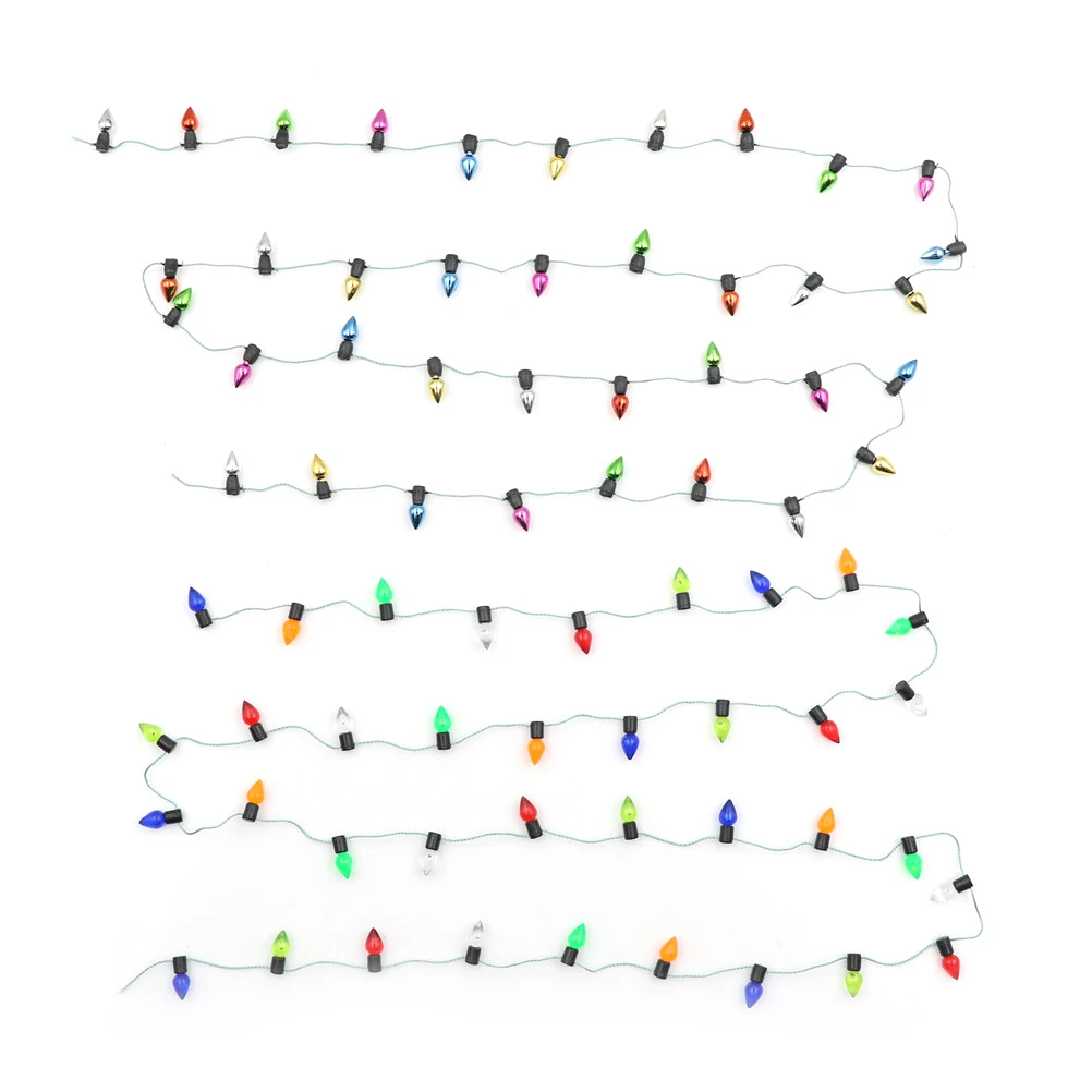 1m 1:12 Scale Dollhouse Miniature A String of multi-coloured Christmas Lights Fake Lights For Doll House Decor Small ornaments