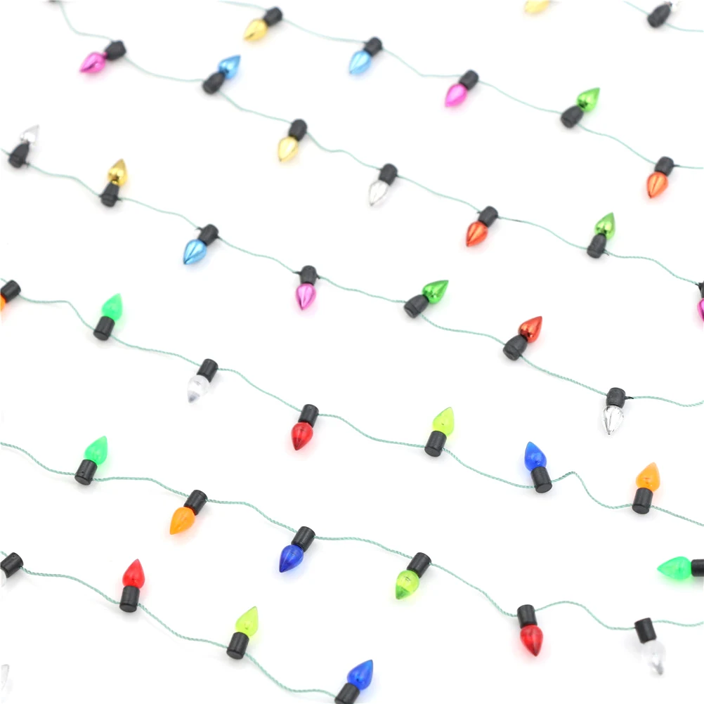 1m 1:12 Scale Dollhouse Miniature A String of multi-coloured Christmas Lights Fake Lights For Doll House Decor Small ornaments