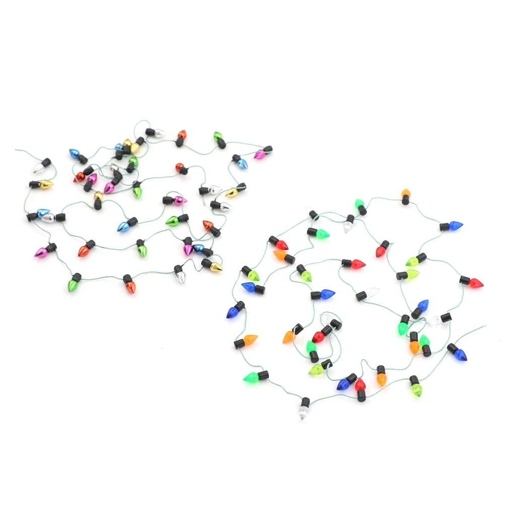 1m 1:12 Scale Dollhouse Miniature A String of multi-coloured Christmas Lights Fake Lights For Doll House Decor Small ornaments