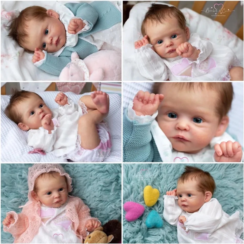 20 inch Unpainted Vinyl Reborn Baby Doll Kit Joleen Lifelike Newborn Reborn Baby Doll Mold Parts With Eyes