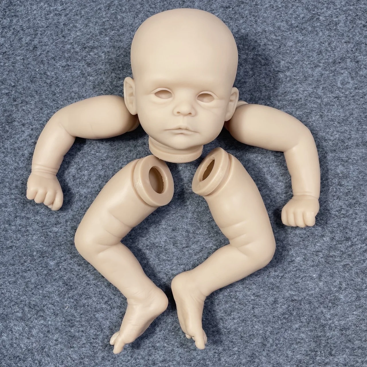 20 inch Unpainted Vinyl Reborn Baby Doll Kit Joleen Lifelike Newborn Reborn Baby Doll Mold Parts With Eyes