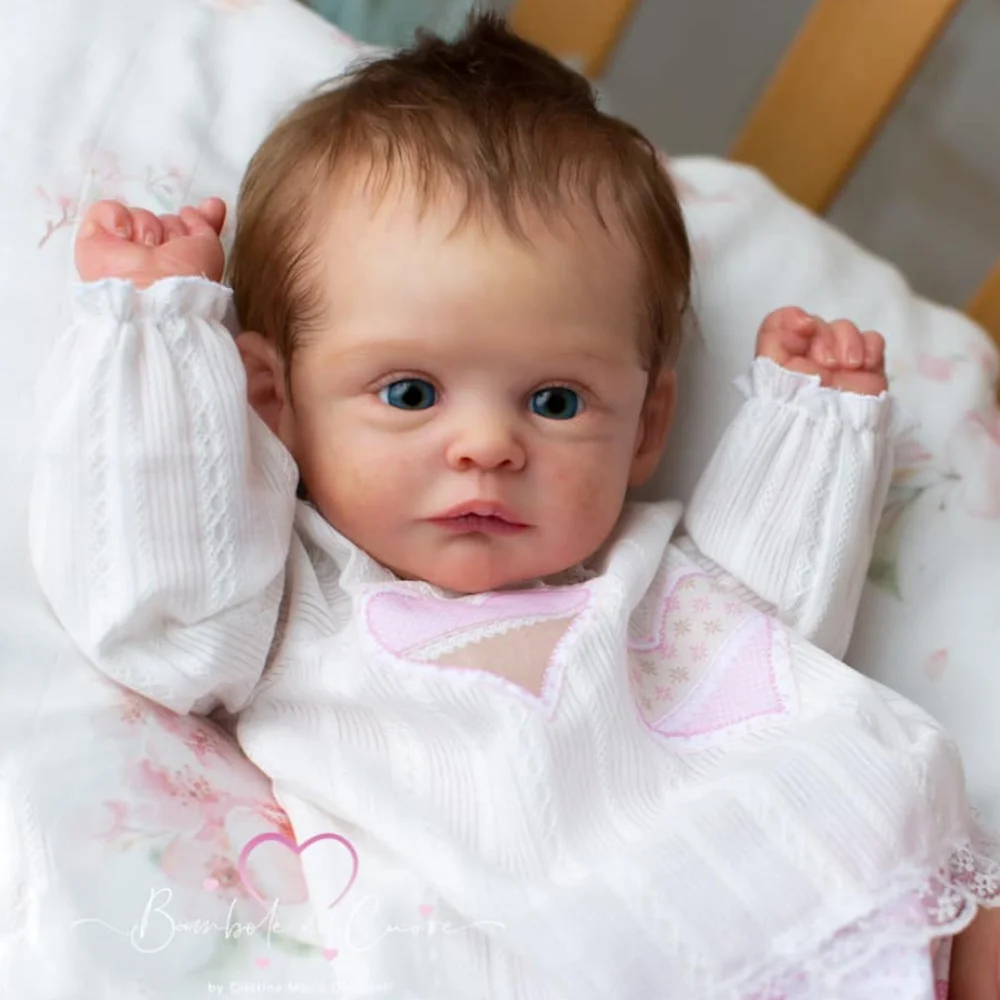 20 inch Unpainted Vinyl Reborn Baby Doll Kit Joleen Lifelike Newborn Reborn Baby Doll Mold Parts With Eyes