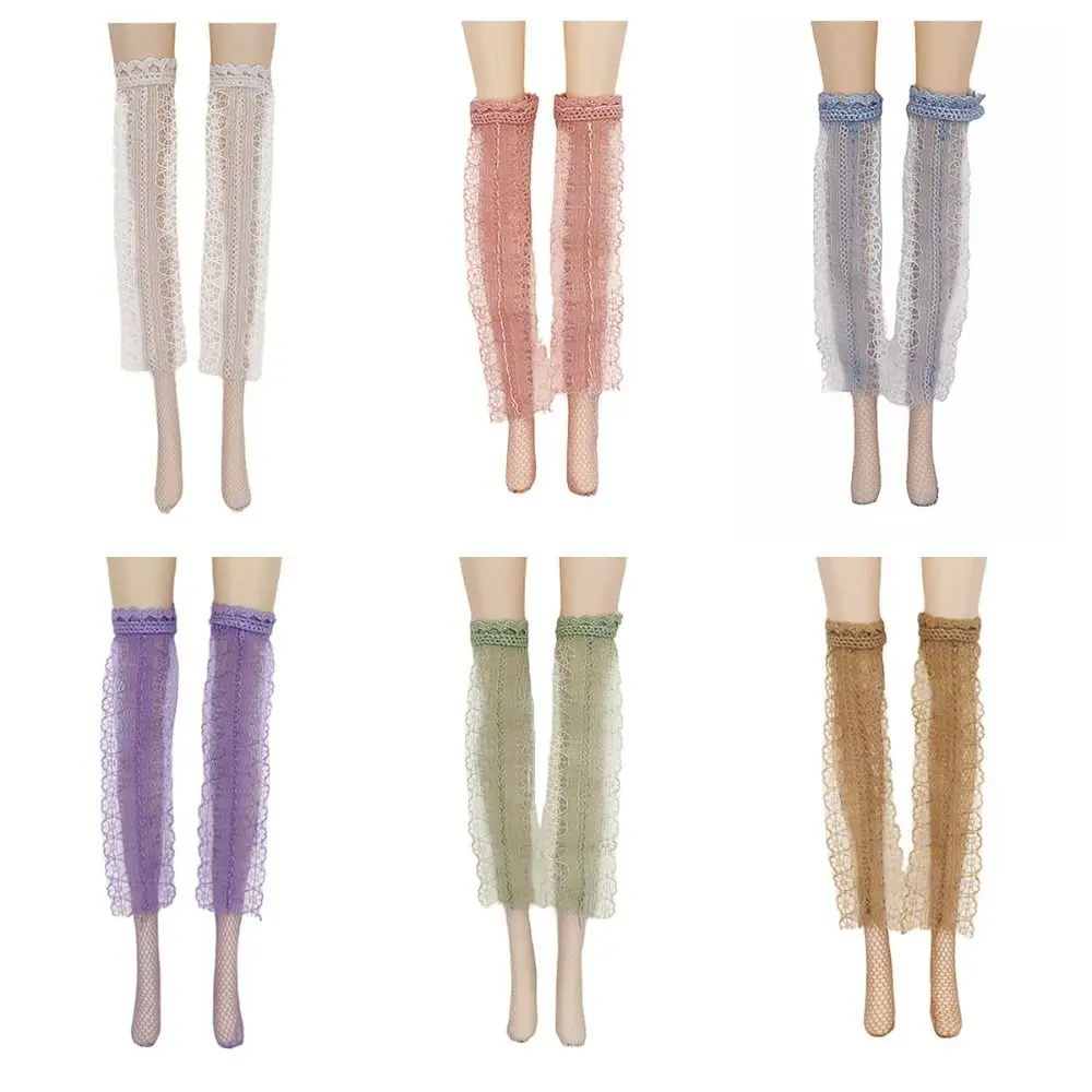 Fashion Handmade Lace Stockings Long 30cm Doll Socks Legging Casual Wear Accessories Dress Clothes for 1/6 Doll DIY Toys