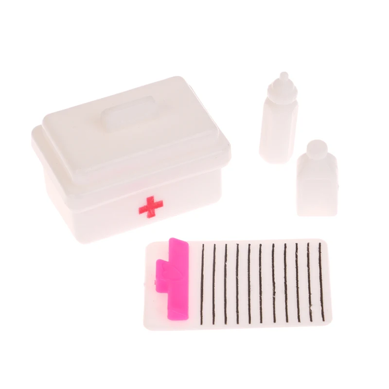 10Pcs/set Dollhouse Miniature Stethoscope Mini Syringe Medical Appliances Doctor Tool Model Hospital Scene Decoration Toys