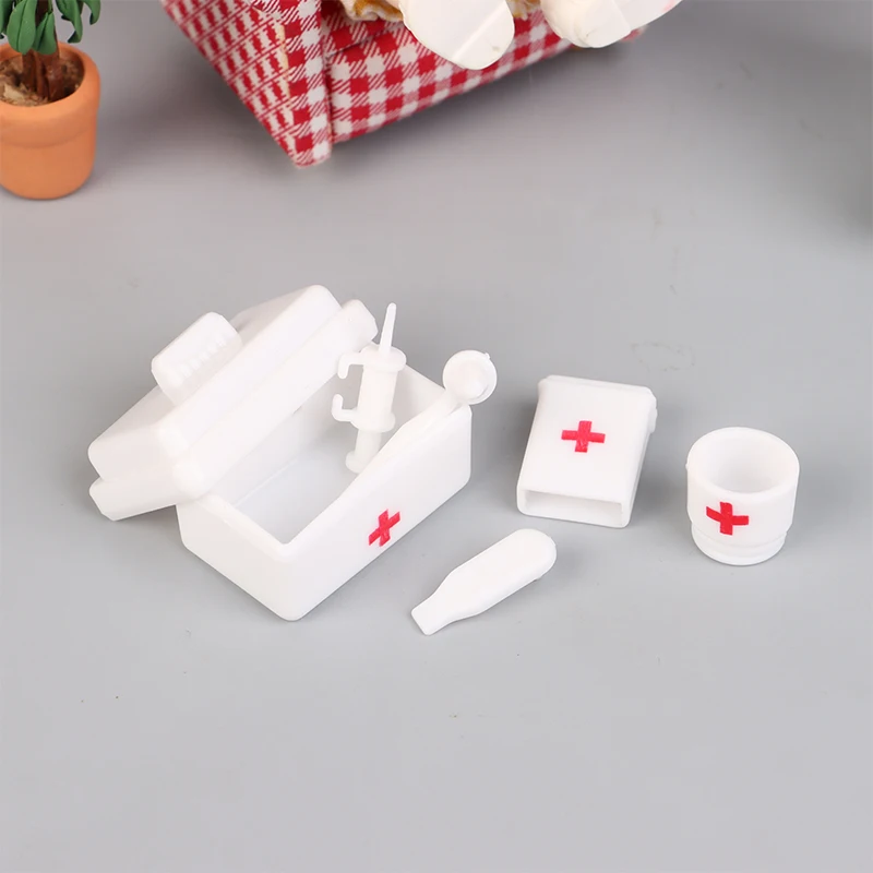 10Pcs/set Dollhouse Miniature Stethoscope Mini Syringe Medical Appliances Doctor Tool Model Hospital Scene Decoration Toys