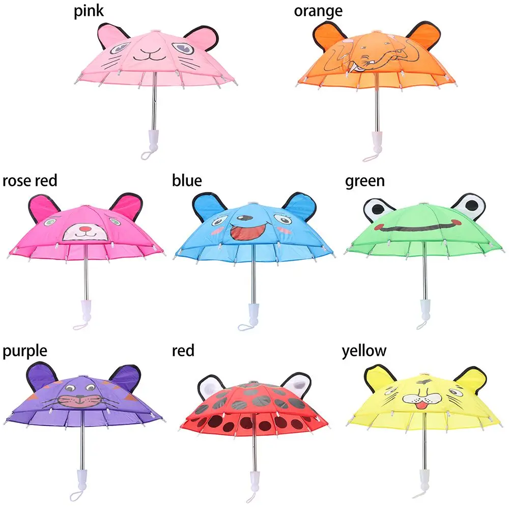 Doll Umbrella 1/3 1/4 Mini Umbrella Rain Gear For 18 Inch & 43cm Baby Doll Accessories Decoration