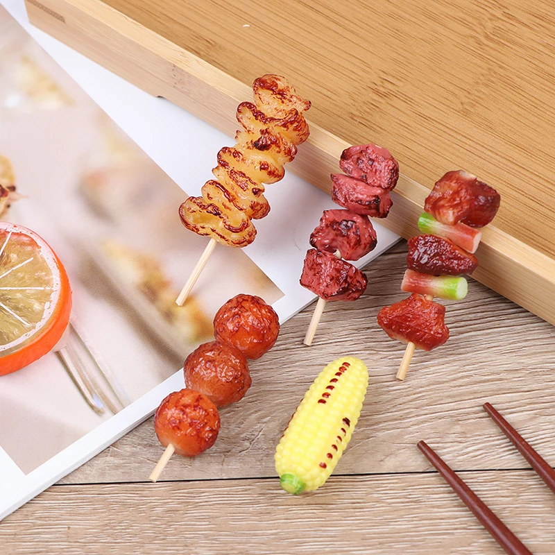 1Pcs Cute Mini Play Toy BBQ Simulation Food Miniature For Doll House Toy