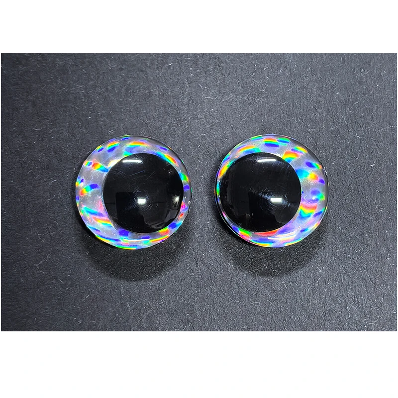 12mm/16mm/18mm Sparkle Safety Colored Eyes For Crochet Amigurumis Dolls Plastic Doll Findings 3D Glitter Eyes Diy Accessories