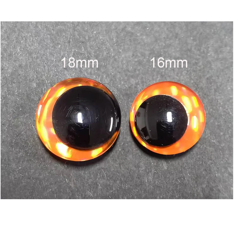 12mm/16mm/18mm Sparkle Safety Colored Eyes For Crochet Amigurumis Dolls Plastic Doll Findings 3D Glitter Eyes Diy Accessories