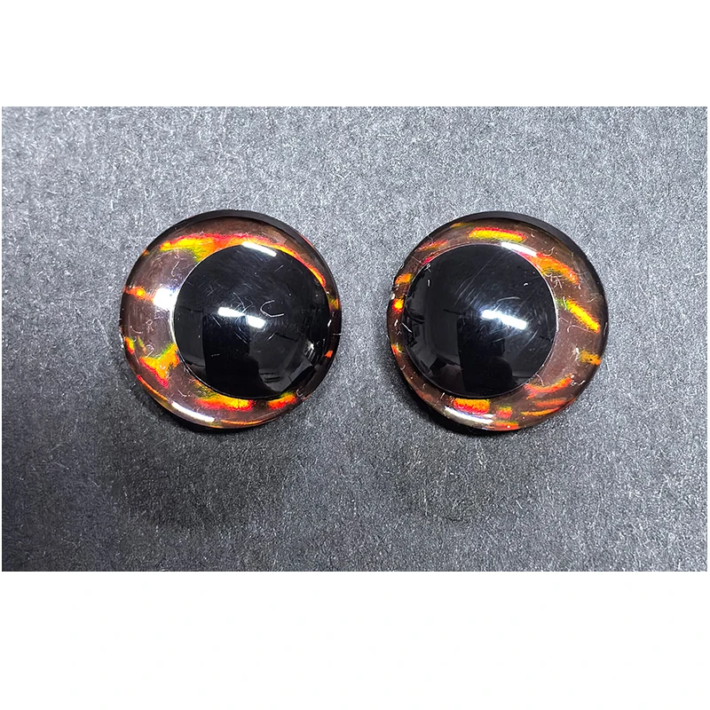 12mm/16mm/18mm Sparkle Safety Colored Eyes For Crochet Amigurumis Dolls Plastic Doll Findings 3D Glitter Eyes Diy Accessories