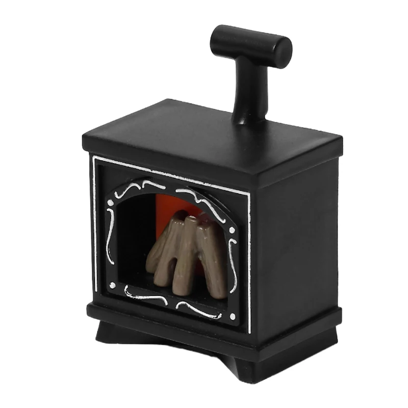 1PCS Dollhouse Miniature Fireplace Glowing Stove Model House Furniture Kitchen Living Scene Decor Toy