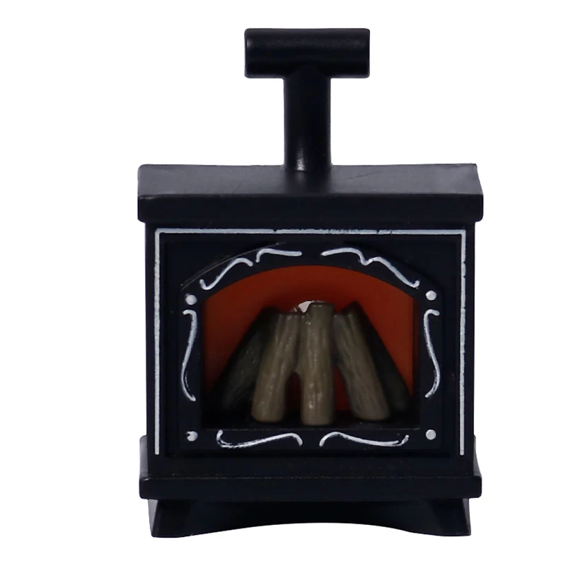 1PCS Dollhouse Miniature Fireplace Glowing Stove Model House Furniture Kitchen Living Scene Decor Toy