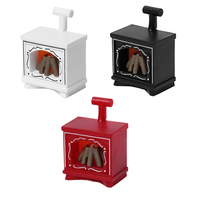 1PCS Dollhouse Miniature Fireplace Glowing Stove Model House Furniture Kitchen Living Scene Decor Toy