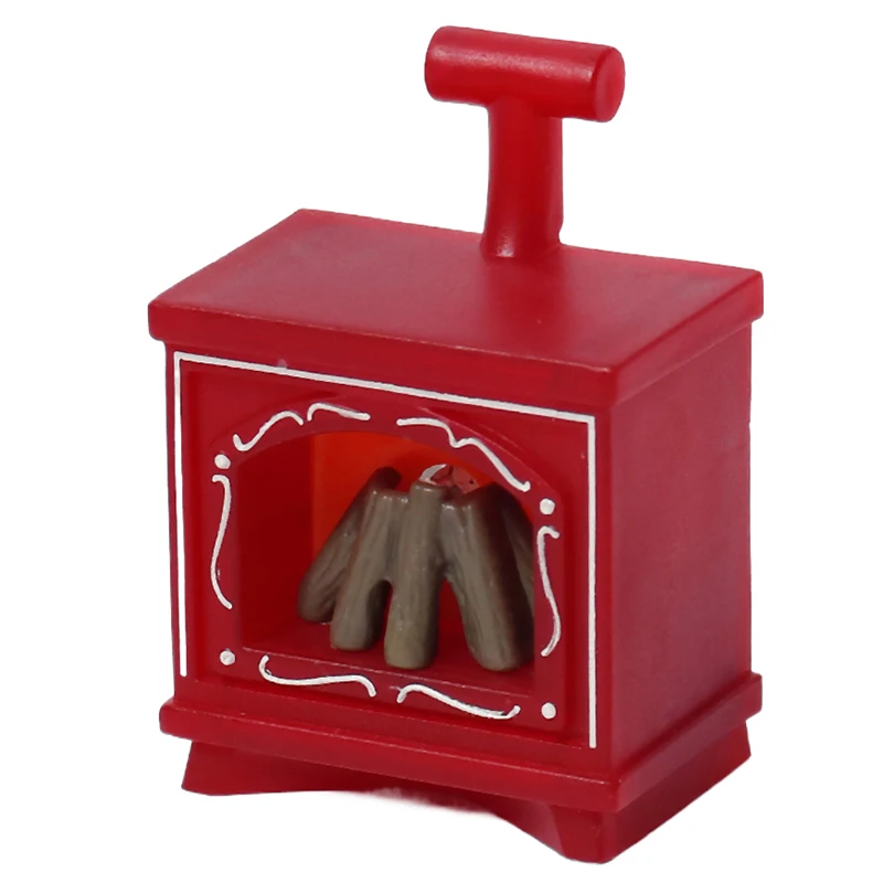 1PCS Dollhouse Miniature Fireplace Glowing Stove Model House Furniture Kitchen Living Scene Decor Toy