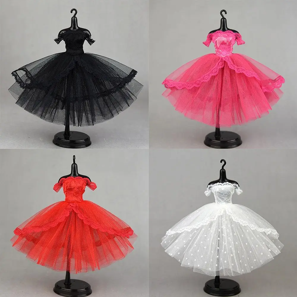 Black Princess Dress for Blythe Dolls New Year Evening Party Dress for BJD Blythe Dolls Off Shoulder Outfits Clothes Accessories