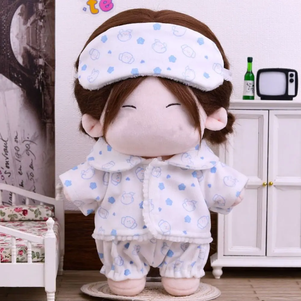 Shirt Shorts Doll Clothes Doll Accessories For 20cm Cotton Doll Pajamas Suit Photo Props Cartoon Mini Blouse Pants Set