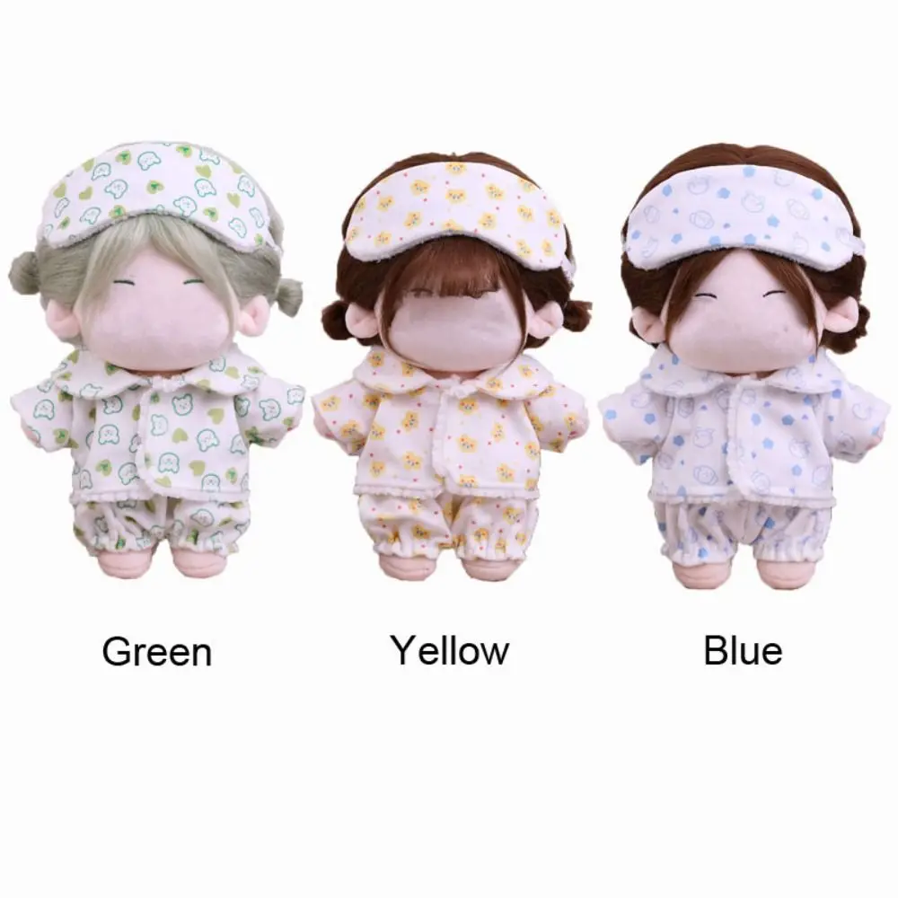 Shirt Shorts Doll Clothes Doll Accessories For 20cm Cotton Doll Pajamas Suit Photo Props Cartoon Mini Blouse Pants Set