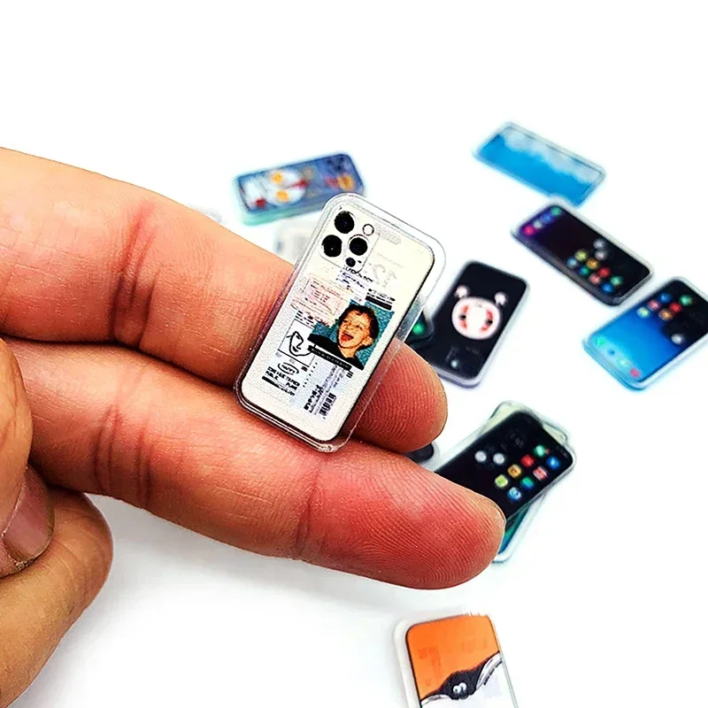 1/12 Dollhouse Mini Mobile Phone Model Dollhouse Simulation Cellphone Dolls House Decoration Accessories Pretend Play Toys