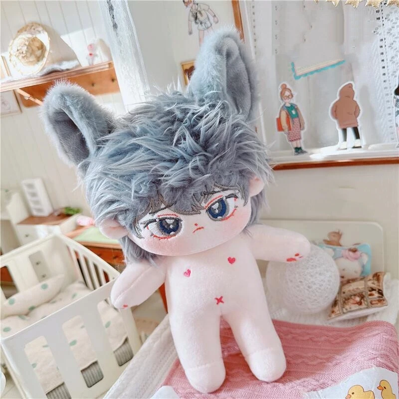 Kawaii 20cm IDol Doll Plush Cotton Star Dolls Stuffed Baby Plushies No Attributes Toy Fans Collection Children Boys Girls Gifts
