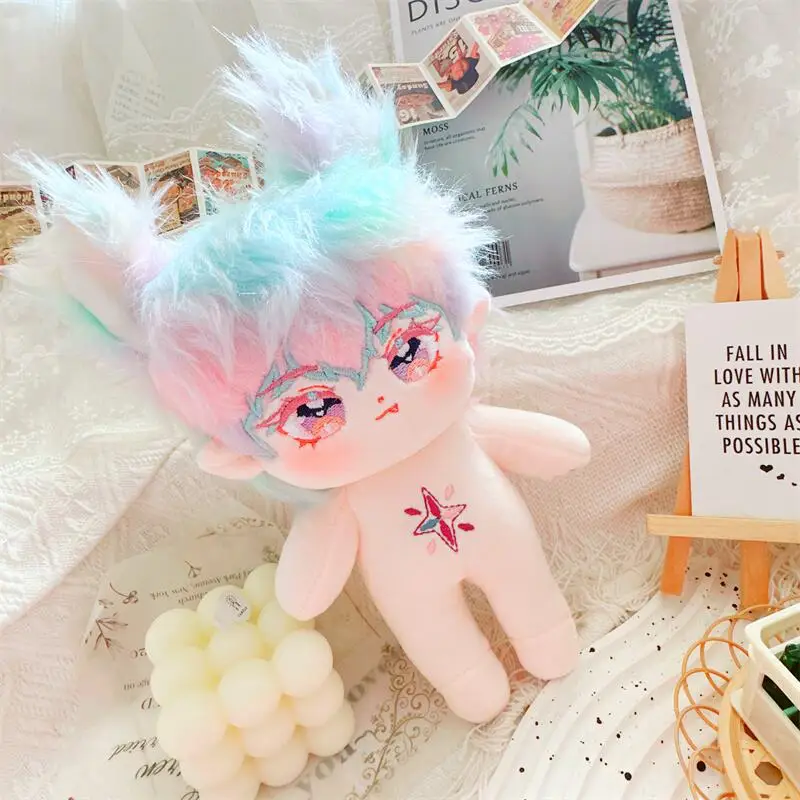 Kawaii 20cm IDol Doll Plush Cotton Star Dolls Stuffed Baby Plushies No Attributes Toy Fans Collection Children Boys Girls Gifts