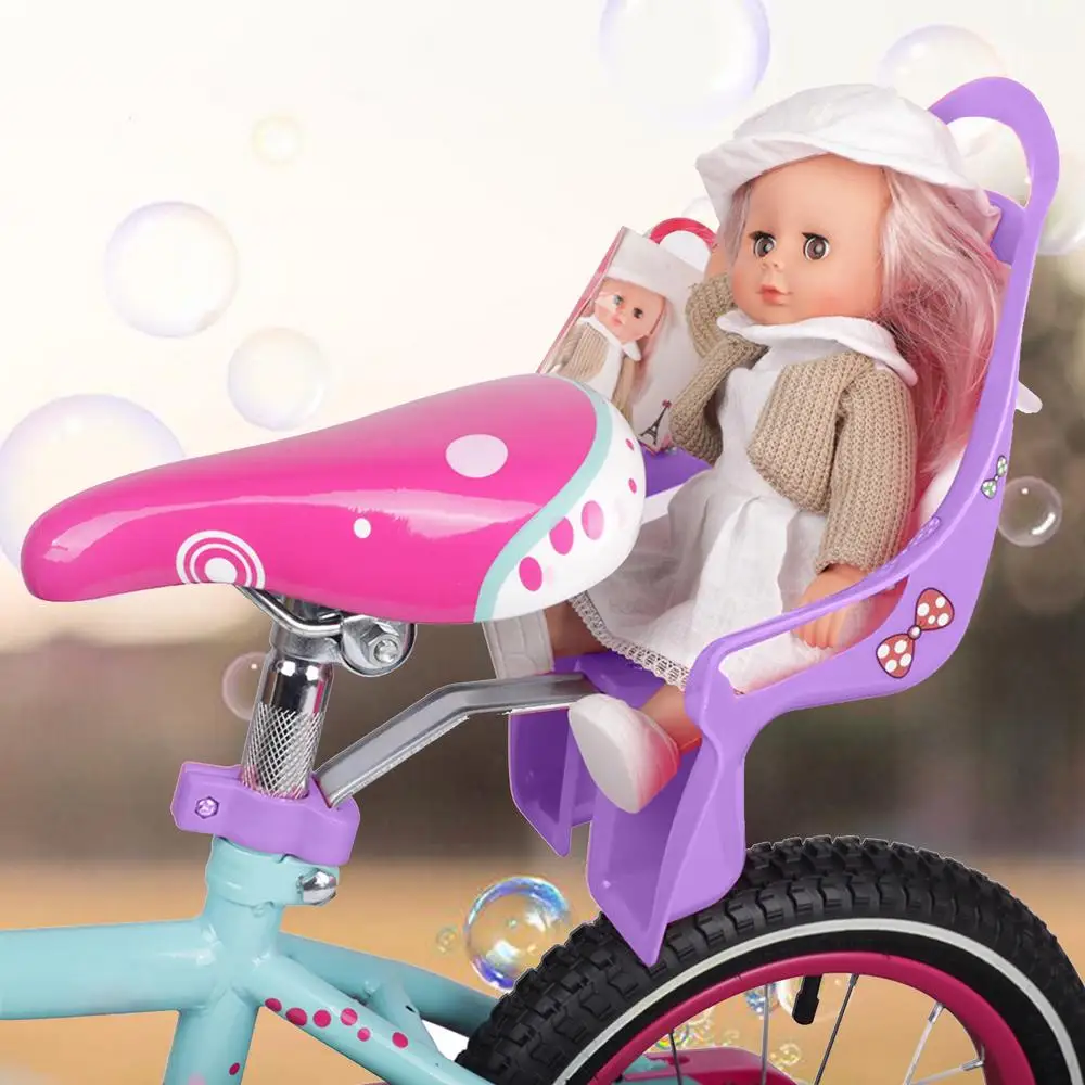 Cute for Doll Bike for Seat Girls Bike Attachment Bike School Girl Kids Children Bicycle Accessories for Doll with Safe