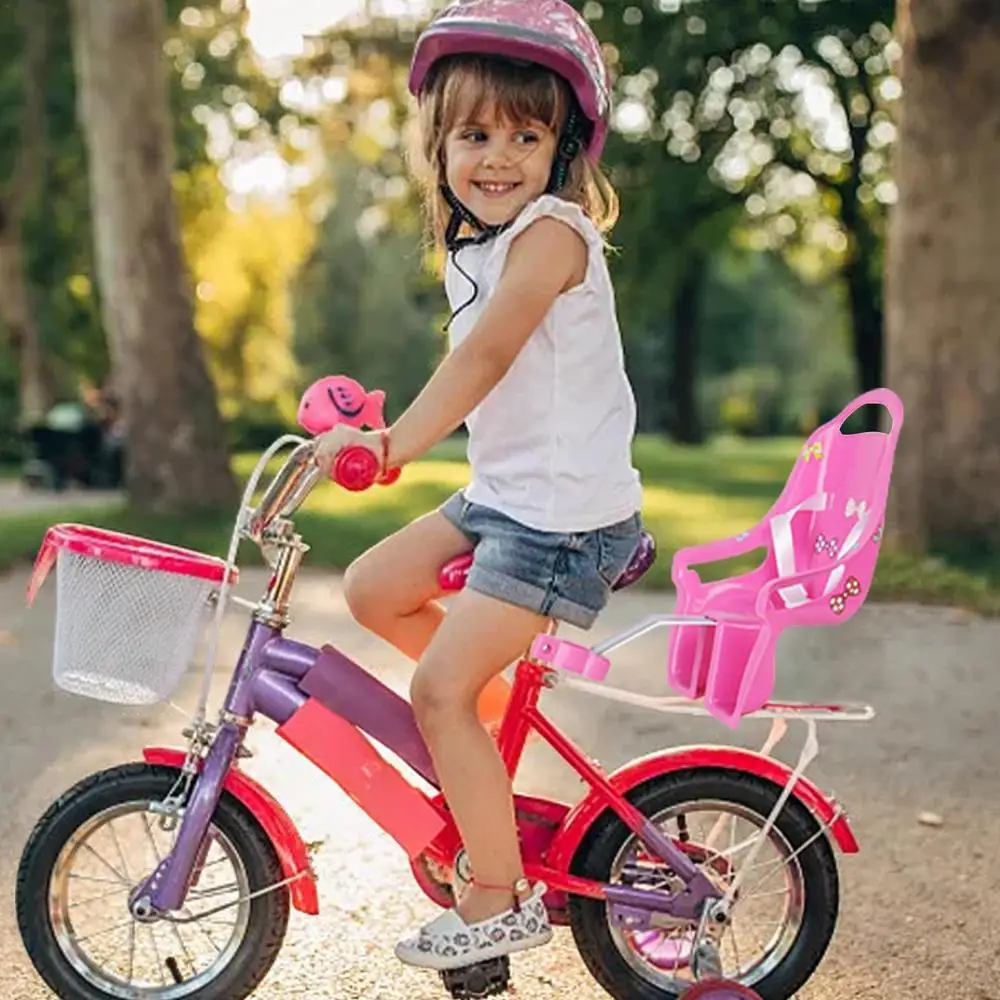 Cute for Doll Bike for Seat Girls Bike Attachment Bike School Girl Kids Children Bicycle Accessories for Doll with Safe