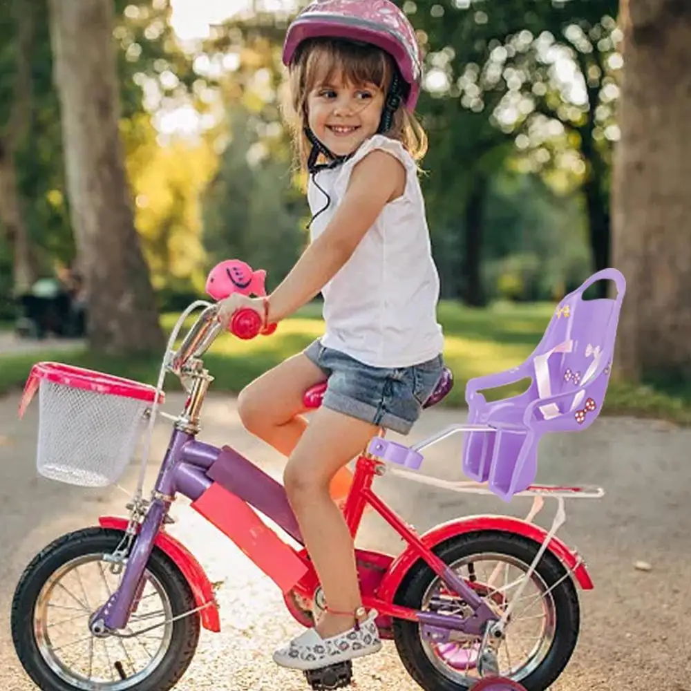 Cute for Doll Bike for Seat Girls Bike Attachment Bike School Girl Kids Children Bicycle Accessories for Doll with Safe