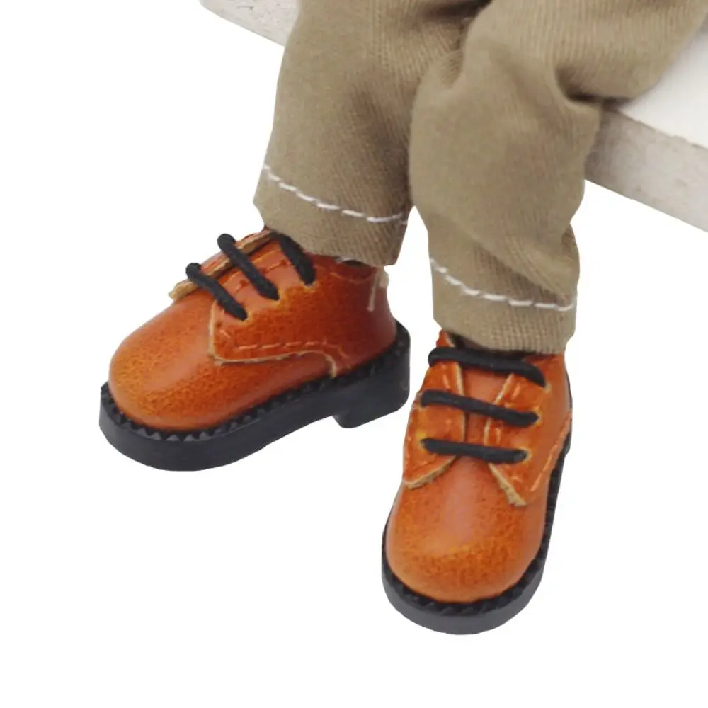Multiple Colour 1 Pair Ob11 DOD 1/12 Bjd Doll Shoes All-Match Cute Molly Doll PU Leather Shoes PU Leather Delicate