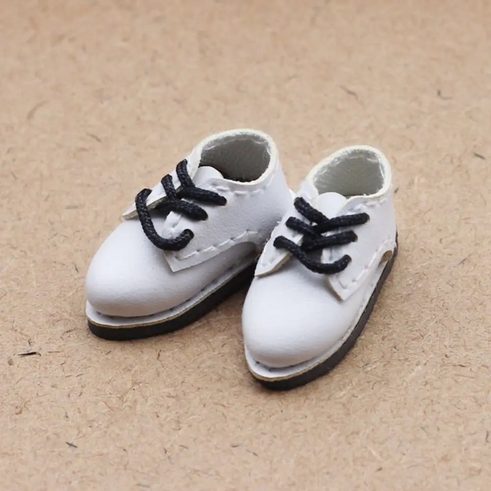 Multiple Colour 1 Pair Ob11 DOD 1/12 Bjd Doll Shoes All-Match Cute Molly Doll PU Leather Shoes PU Leather Delicate