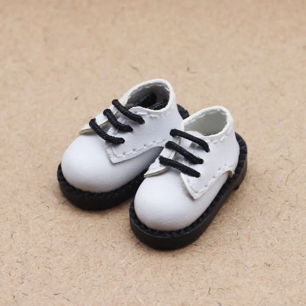 Multiple Colour 1 Pair Ob11 DOD 1/12 Bjd Doll Shoes All-Match Cute Molly Doll PU Leather Shoes PU Leather Delicate