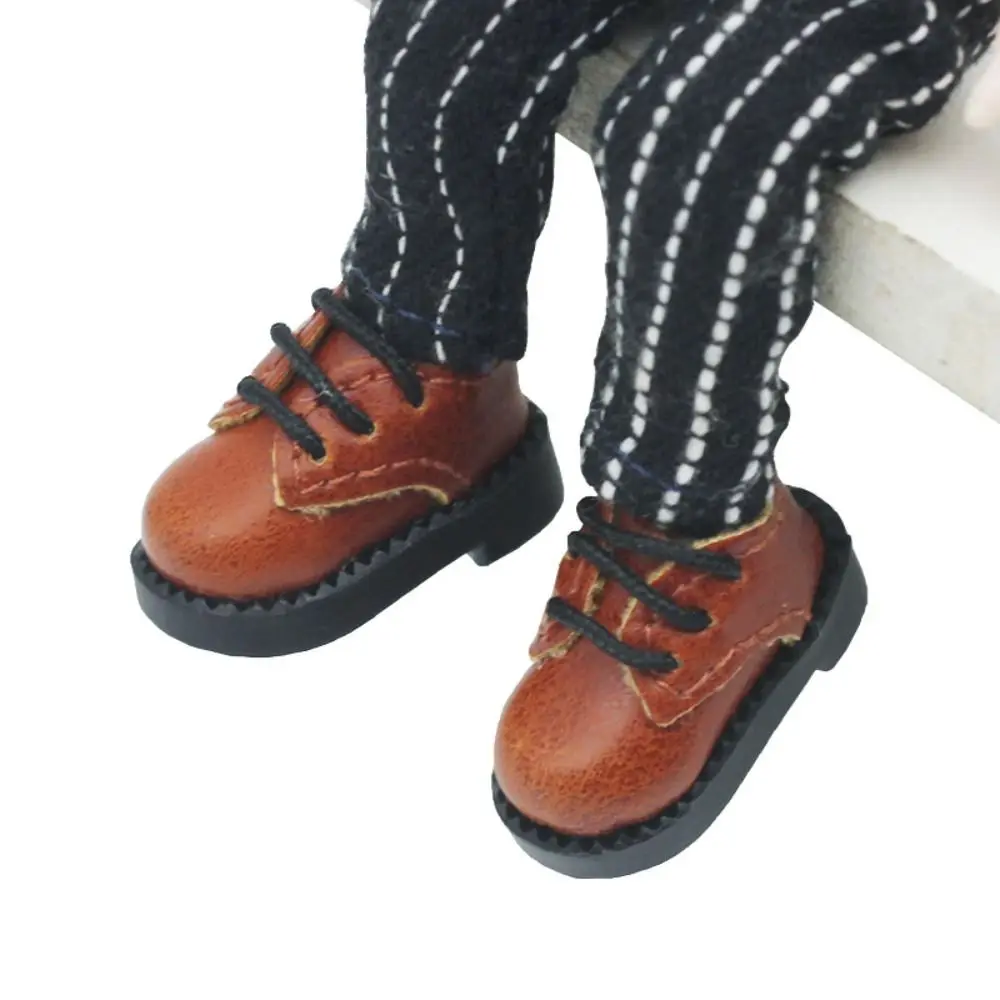 Multiple Colour 1 Pair Ob11 DOD 1/12 Bjd Doll Shoes All-Match Cute Molly Doll PU Leather Shoes PU Leather Delicate
