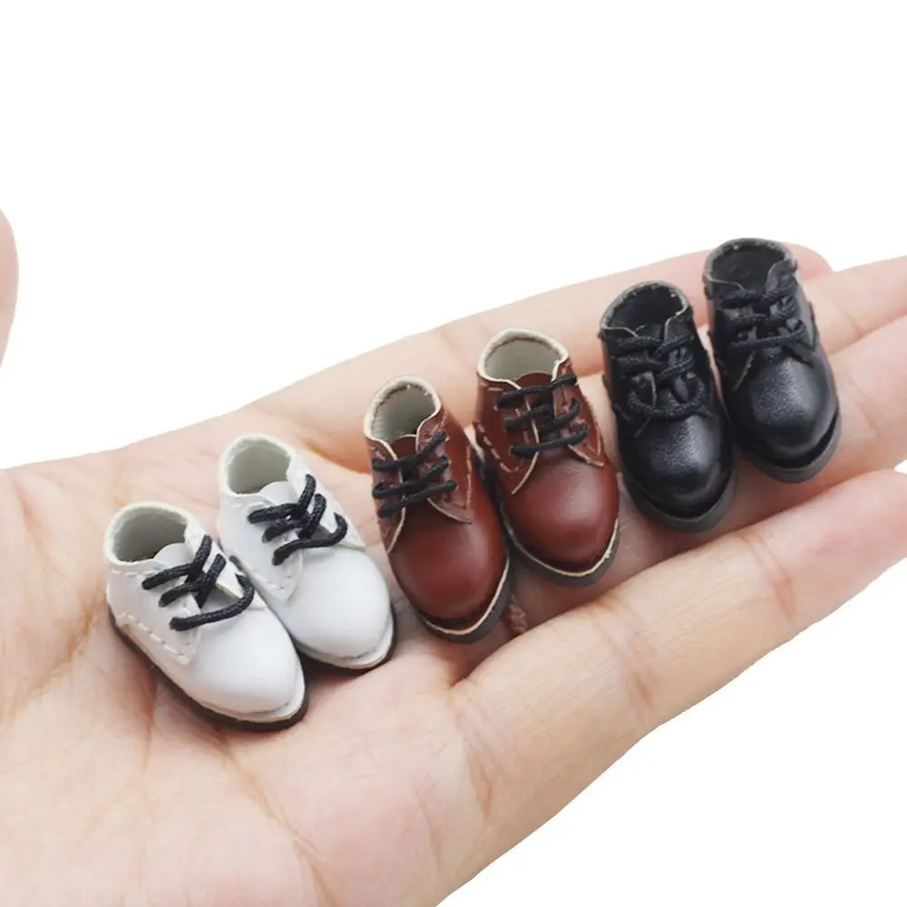 Multiple Colour 1 Pair Ob11 DOD 1/12 Bjd Doll Shoes All-Match Cute Molly Doll PU Leather Shoes PU Leather Delicate
