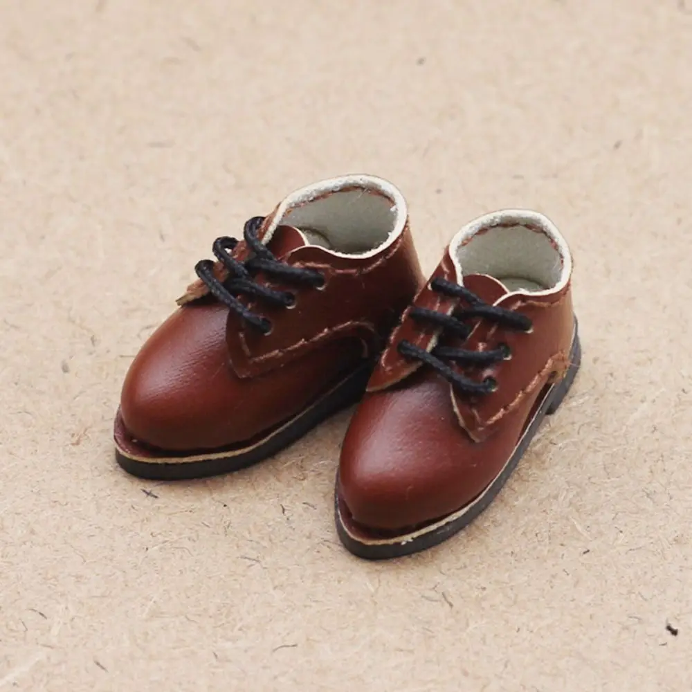 Multiple Colour 1 Pair Ob11 DOD 1/12 Bjd Doll Shoes All-Match Cute Molly Doll PU Leather Shoes PU Leather Delicate