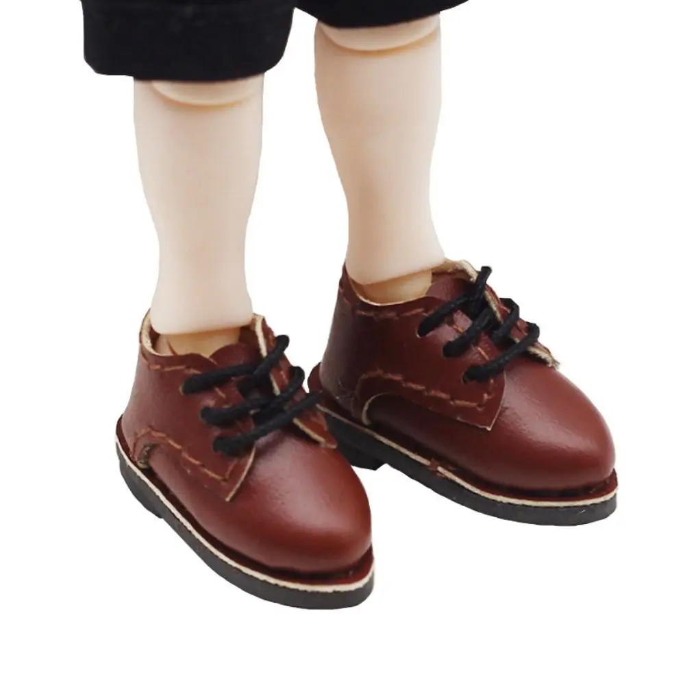 Multiple Colour 1 Pair Ob11 DOD 1/12 Bjd Doll Shoes All-Match Cute Molly Doll PU Leather Shoes PU Leather Delicate
