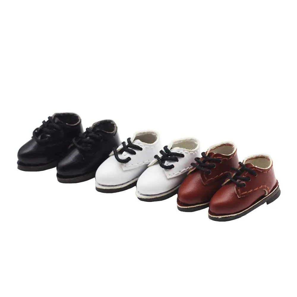 Multiple Colour 1 Pair Ob11 DOD 1/12 Bjd Doll Shoes All-Match Cute Molly Doll PU Leather Shoes PU Leather Delicate