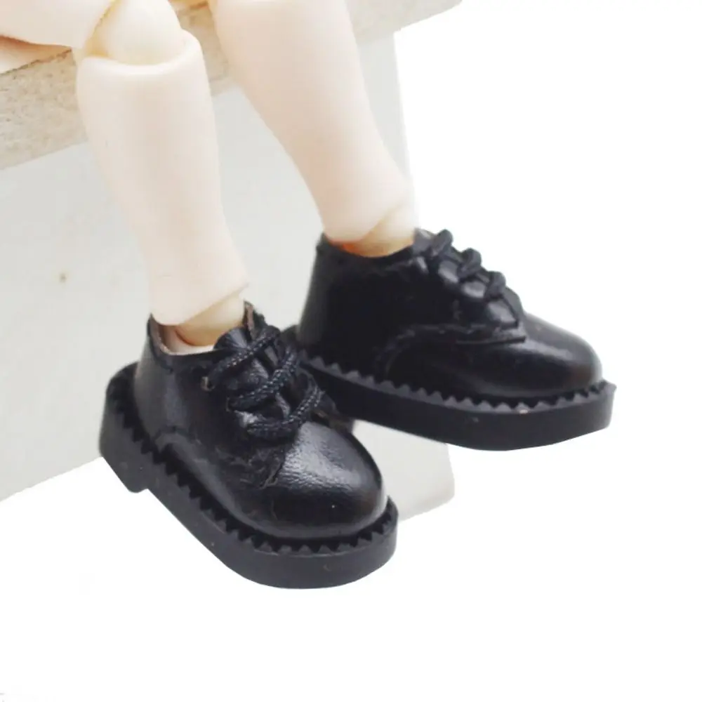 Multiple Colour 1 Pair Ob11 DOD 1/12 Bjd Doll Shoes All-Match Cute Molly Doll PU Leather Shoes PU Leather Delicate