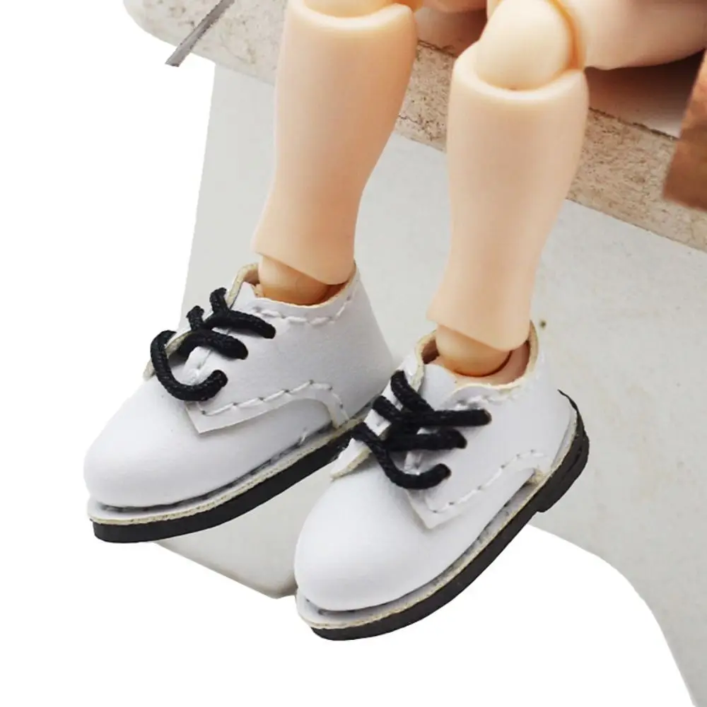 Multiple Colour 1 Pair Ob11 DOD 1/12 Bjd Doll Shoes All-Match Cute Molly Doll PU Leather Shoes PU Leather Delicate