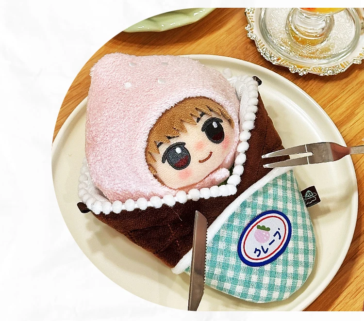 10cm Doll Clothes Toy Summer Dessert House Series Nuno Plush Versatile Single Item Set Accessories Head Cover Prop Cute Plush