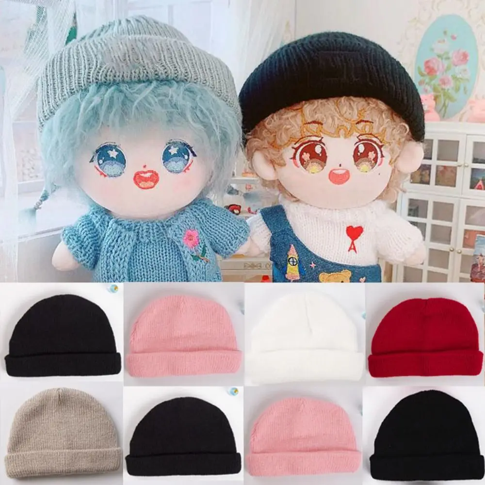 New Fashion Cotton Doll Hat 6 Colors Cute Doll Hat Mini Animal Knitted Hat for 10/20cm Cotton Doll