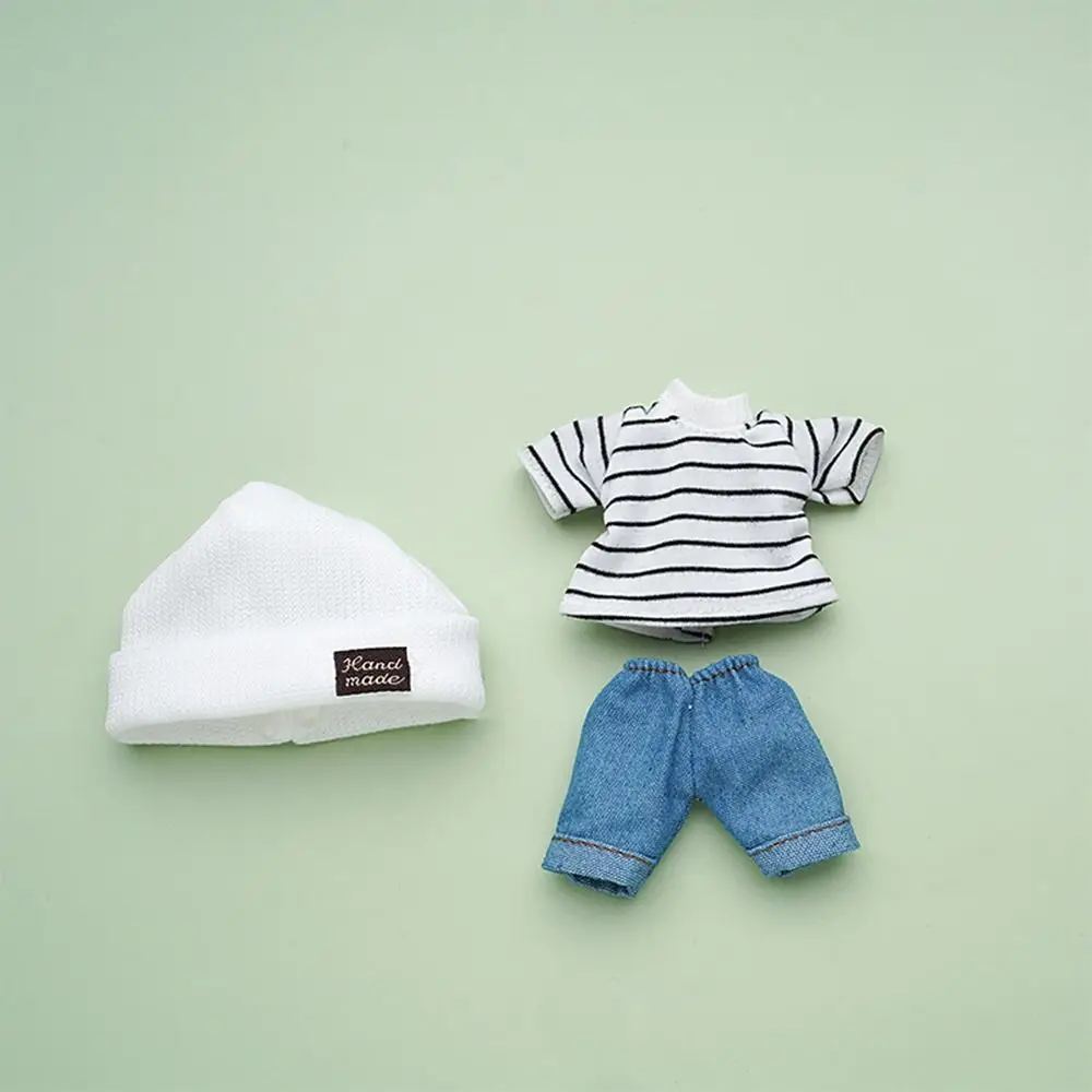 16~17cm Doll T-shirt Clothes High-end Dress Up Can Dress Up Doll Clothes Jeans Pants Suit Doll Knitted Hats DIY Dolls Toys