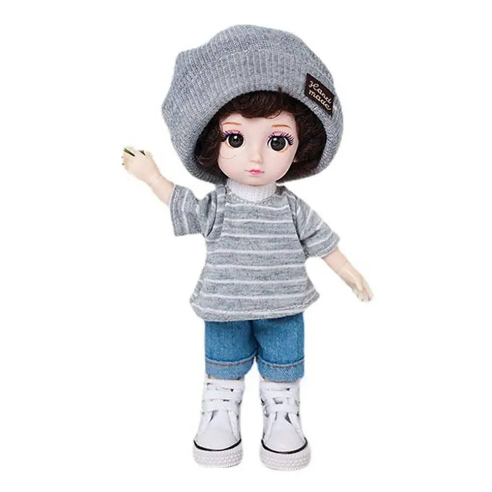 16~17cm Doll T-shirt Clothes High-end Dress Up Can Dress Up Doll Clothes Jeans Pants Suit Doll Knitted Hats DIY Dolls Toys