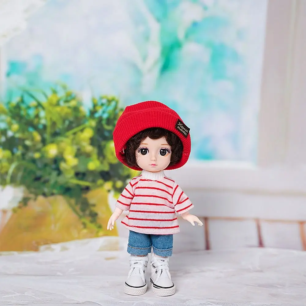 16~17cm Doll T-shirt Clothes High-end Dress Up Can Dress Up Doll Clothes Jeans Pants Suit Doll Knitted Hats DIY Dolls Toys