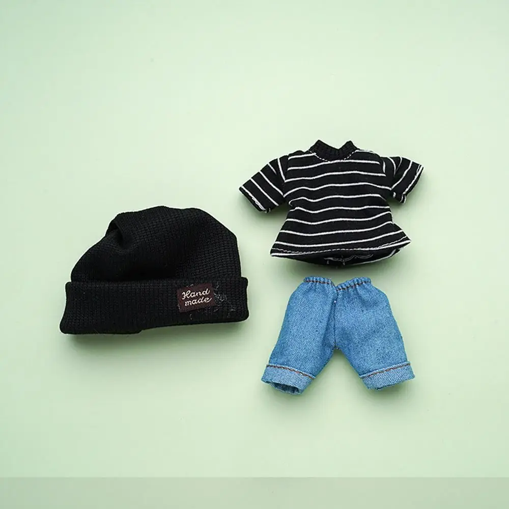 16~17cm Doll T-shirt Clothes High-end Dress Up Can Dress Up Doll Clothes Jeans Pants Suit Doll Knitted Hats DIY Dolls Toys
