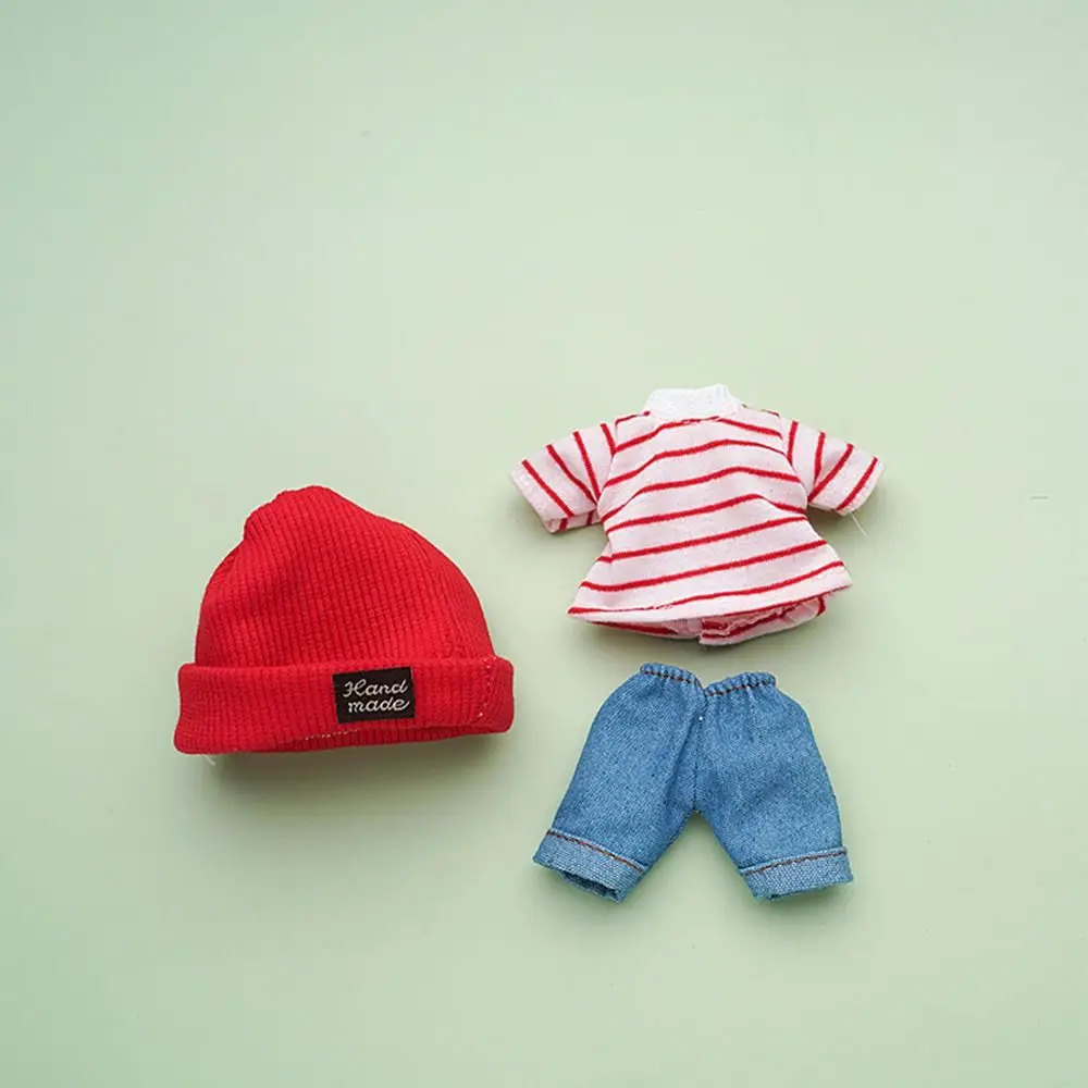 16~17cm Doll T-shirt Clothes High-end Dress Up Can Dress Up Doll Clothes Jeans Pants Suit Doll Knitted Hats DIY Dolls Toys