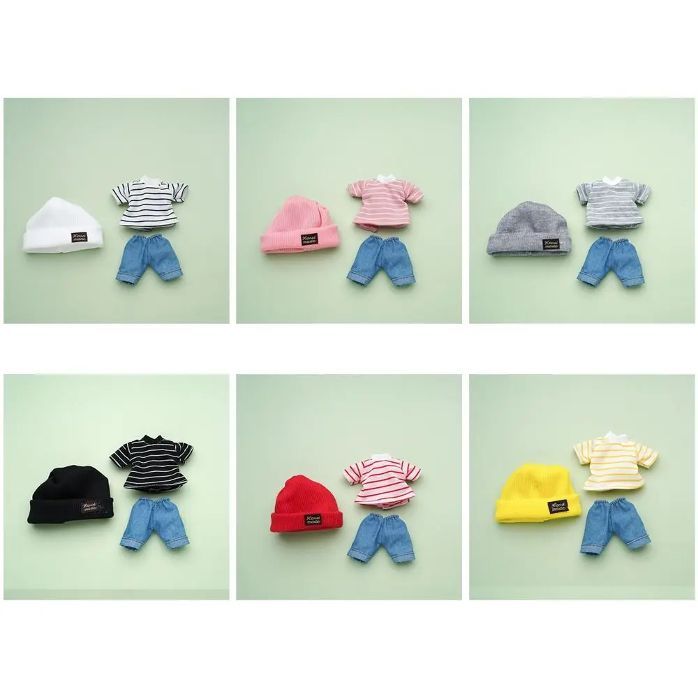 16~17cm Doll T-shirt Clothes High-end Dress Up Can Dress Up Doll Clothes Jeans Pants Suit Doll Knitted Hats DIY Dolls Toys