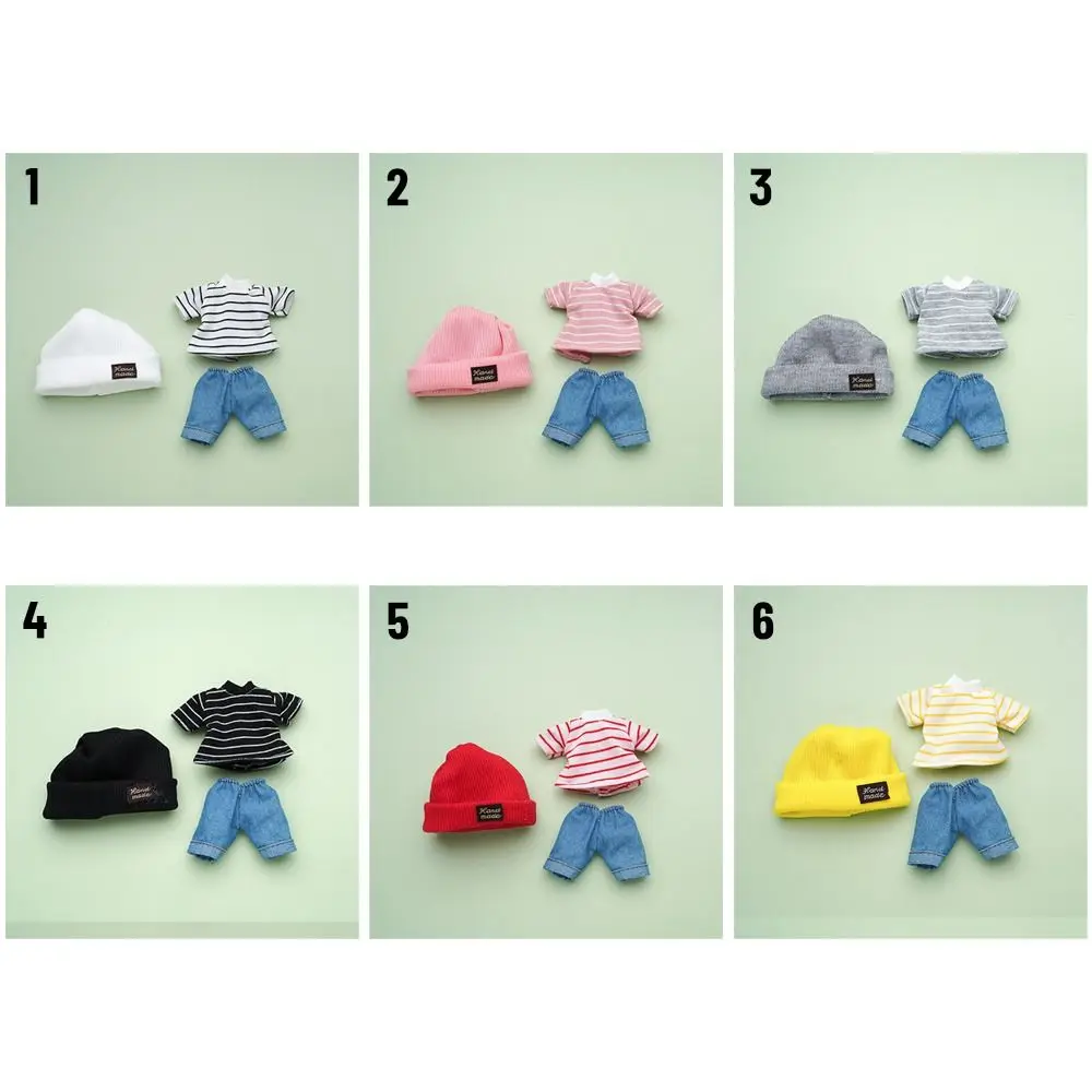 16~17cm Doll T-shirt Clothes High-end Dress Up Can Dress Up Doll Clothes Jeans Pants Suit Doll Knitted Hats DIY Dolls Toys
