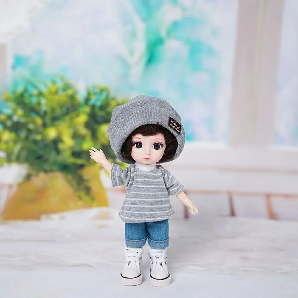 16~17cm Doll T-shirt Clothes High-end Dress Up Can Dress Up Doll Clothes Jeans Pants Suit Doll Knitted Hats DIY Dolls Toys